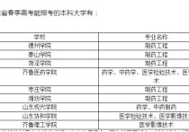 春季高考可以報(bào)考的本科學(xué)校 山東春考醫(yī)藥類本科大學(xué)有哪些